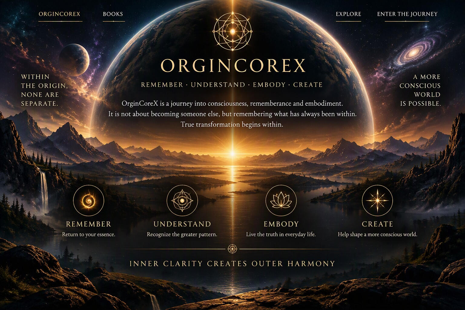 OrginCoreX – The Axis of Awakening OrginCoreX – The Axis of Awakening, a journey into consciousness, remembrance, embodiment and a more conscious world.
